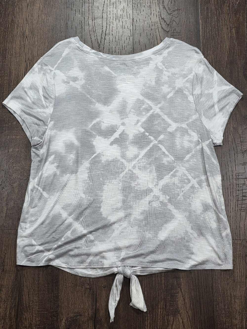 George Gray White Tie-Front Short Sleeve Top - Picture 2 of 5